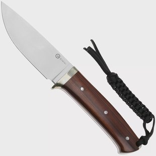 Civivi Cloud Peak C23044-3 Satin Nitro-V, Guibourtia Wood, Nickel Silver Guard, vaststaand mes