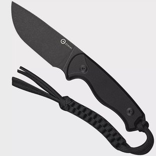 Civivi Timberbark C23094-1 Blackwashed 14C28N, Black G10, vaststaand mes