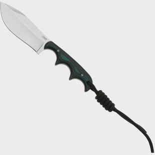 CRKT Minimalist Nessmuk 2376 Stonewashed D2, Green Black Micarta, nekmes, Alan Folts design