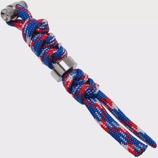 Chris Reeve Large Sebenza/Umnumzaan Lanyard with bead liberty/silver COM-7118