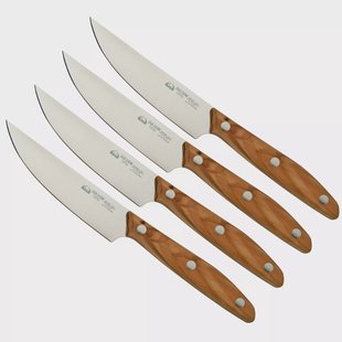 Due Cigni 1896 America DG2C1019OLSET4, 4-delige steakmessenset, olijfhout