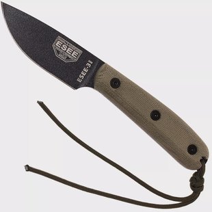 ESEE Model 3HM bushcraftmes Modified Handle, lederen schede