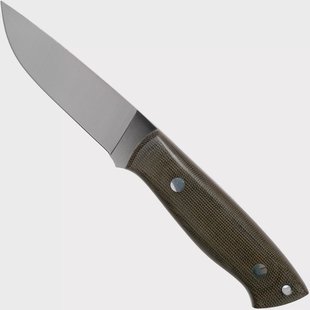 Brisa Trapper 115 Green Canvas Micarta Elmax Flat 2066 bushcraftmes