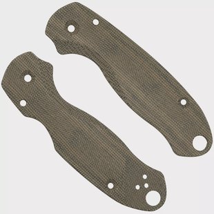 Flytanium Spyderco Para 3 Scales, Lotus Green Canvas Micarta