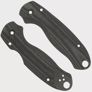 Flytanium Spyderco Para 3 Scales, Lotus Black Linen Micarta