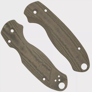 Flytanium Spyderco Para 3 Scales, Lotus Green Linen Micarta