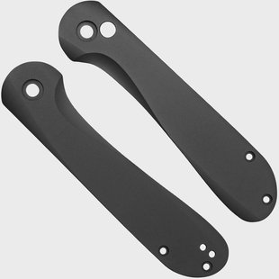 Flytanium Civivi Elementum Button Lock FLY-1257BK Black DLC Titanium Scales