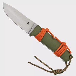 Black Fox Vesuvius Stonewashed D2 Blade, OD Green G10 vaststaand mes