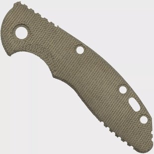 Rick Hinderer XM-18 3 greepschaal, Smooth OD Green Micarta