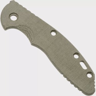Rick Hinderer XM18 3,5” greepschaal, Smooth Green Canvas Micarta