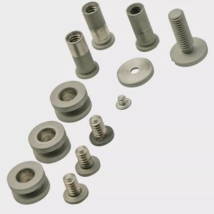 Rick Hinderer XM24 4 Complete Titanium Hardware Kit Working Finish, grijs