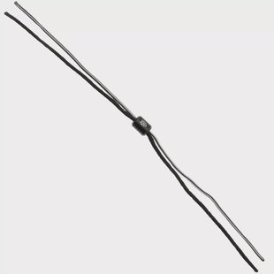 The James Brand The Alder ES215970-10 Black Titanium, Black/BW, paracord lanyard met bead