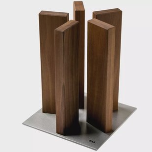 Kai Stonehenge magnetisch messenblok, edelstaal/walnoothout, STH-5