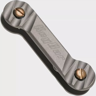 KeyBar Carved Sandblasted Titanium sleutel organiser