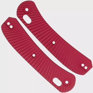 Knafs Lander 2 Knife Scales KNAFS-00297 Red Aluminum Solar Flare, handgreepschalen