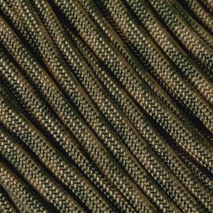 Knivesandtools 550 paracord type III, kleur: coyote & olive drab, 100 ft (30,48 m)