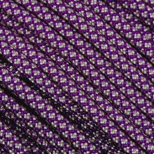Knivesandtools 550 paracord type III, kleur: acid purple with cream diamonds - 50 ft (15,24 meter)
