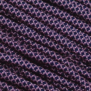 Knivesandtools 550 paracord type III, kleur: rose pink with midnight blue diamonds - 50 ft (15,24 meter)