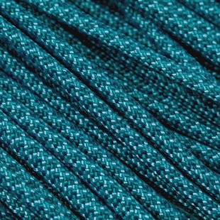 Knivesandtools 550 paracord type III, kleur: turquoise with teal diamonds - 50 ft (15,24 meter)