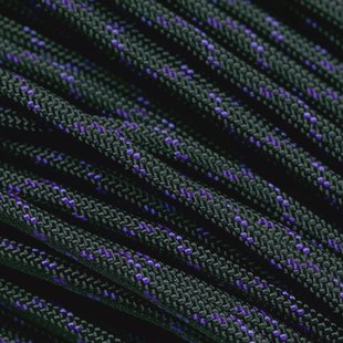 Knivesandtools 550 paracord type III, kleur: black & acid purple X - 50 ft (15,24 meter)