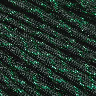 Knivesandtools 550 paracord type III, kleur: green knight with green metallic X - 50 ft (15,24 meter)