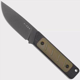 Kizer Smolt K1063A4, Black D2, Black G10/PEI Inlay vaststaand mes, Jonathan Styles design