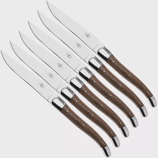 Forge de Laguiole 4560, 6-delige steakmessenset, walnoothout