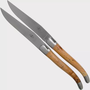 Forge de Laguiole, T22MMINGE, 2-delige steakmessenset gematteerd, Jeneverbes
