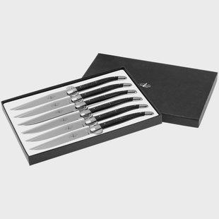 Forge de Laguiole, T62MINTCNOI, micarta steakmessenset