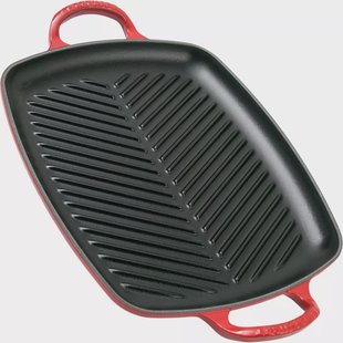 Le Creuset La Fonte émaillée grillpan 30 cm, kersenrood