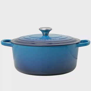 Le Creuset Signature braadpan 21177282202430 Azure 28 cm 6.7L rond