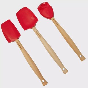 Le Creuset Premium siliconen spatelset 3-delig, kersenrood