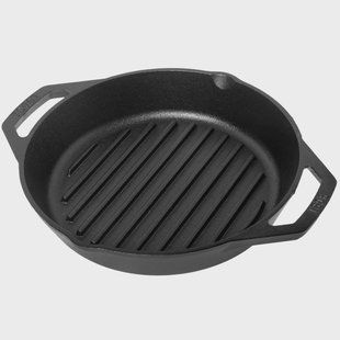 Lodge koekenpan/grillpan met twee handvatten L8GPL, diameter ca. 26 cm