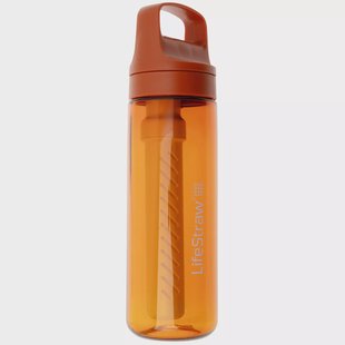 LifeStraw Go Kyoto Orange GO-650ML-ORG BPA-Free Plastic, waterfles met 2-stage filter, 650 ml