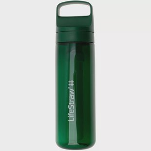 LifeStraw Go Terrace Green GO-650ML-TERGRN BPA-Free Plastic, waterfles met 2-stage filter, 650 ml