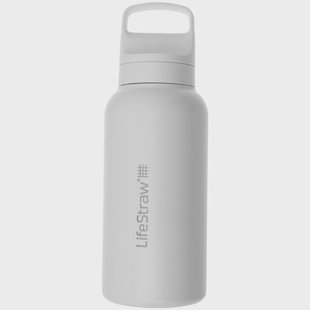 LifeStraw Go Polar White GOST-1L-WHT Stainless Steel, waterfles met 2-stage filter, 1L