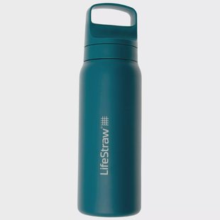 LifeStraw Go Laguna Teal GOST-650ML-TEAL Stainless Steel, waterfles met 2-stage filter, 650 ml