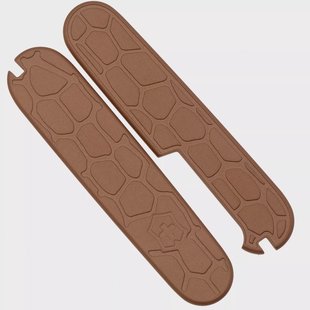 Lex Custom Victorinox 91 mm Scales V91LH347 Lizard Copper Titanium, handgreepschalen