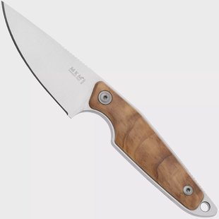 MKM Makro 1 Droppoint MK-MA01-O Olive Wood, vaststaand mes, Jesper Voxnaes design