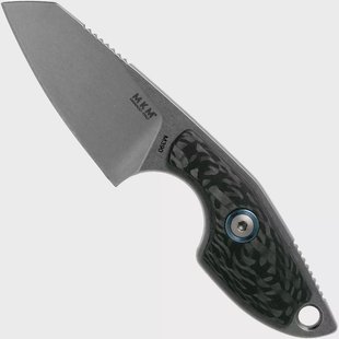 MKM Mikro 2 Wharncliffe, Stonewashed Carbon Fiber nekmes, Jesper Voxnaes design