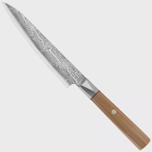 Mcusta Zanmai Petty ZBX2-3002DS, 33-Layer Damascus/VG10, Hinoki Handle, Knivesandtools Exclusive, officemes, 15 cm
