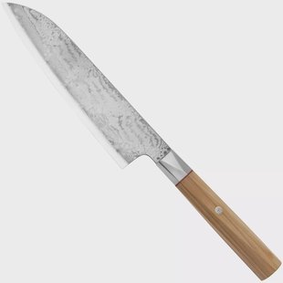 Mcusta Zanmai Santoku ZBX2-3003DS, 33-Layer Damascus/VG10, Hinoki Handle, Knivesandtools Exclusive, santoku, 18 cm