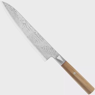 Mcusta Zanmai Gyuto ZBX2-3005DS, 33-Layer Damascus/VG10, Hinoki Handle, Knivesandtools Exclusive, koksmes, 21 cm