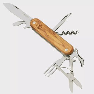 Mercury Multi-Tool Knife 913-7LC Olive Wood, 7 functies, zakmes