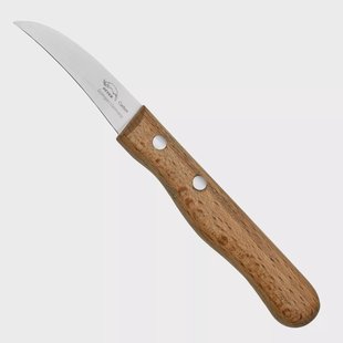 Otter Paring Knife 1010 Curved Carbon Beech, schilmes