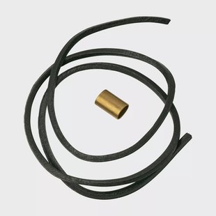 Otter Leather Strap LB ME, Brass Bead, lanyard