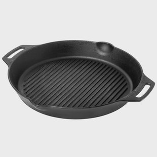 Petromax gietijzeren grillpan/ skillet 35 cm met twee grepen