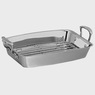 SCANPAN Impact braadslede met rooster, 42x26cm