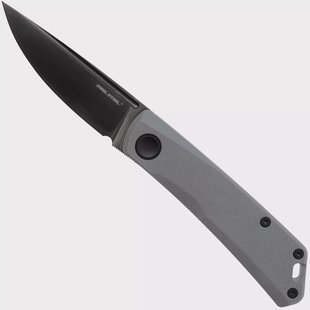 Real Steel Luna Lux 7001Z3, K110 DLC Coating, Grey G10, slipjoint zakmes