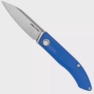 Real Steel Stella Blue G10 7059 slipjoint zakmes, Poltergeist design